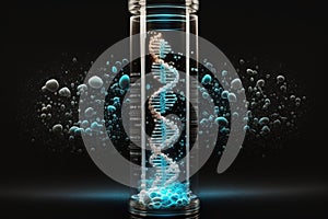 DNA sequencing background. Generative AI