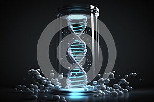 DNA sequencing background. Generative AI
