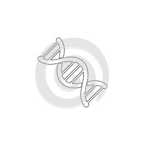 Dna. flat vector icon