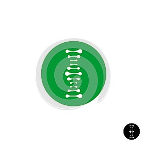 DNA simple science logo with metaball style elements