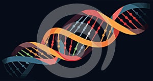 DNA spiral acid genetic structure scientific magnification bio molecular research ai generated