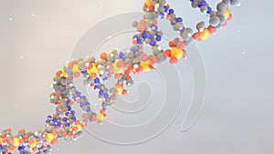 DNA spiral molecular structure scientific 3D illustration