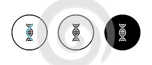 Dna spiral vector icon set. Genetic medicine, Medical nucleotides carrying, Chromosome symbol