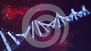 DNA strand 3D image Medical science, genetic biotechnology, chemistry biology, gene cell concept vector illustration or background