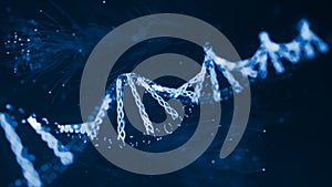 DNA strand 3D image Medical science, genetic biotechnology, chemistry biology, gene cell concept vector illustration or background
