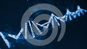 DNA strand 3D image Medical science, genetic biotechnology, chemistry biology, gene cell concept vector illustration or background