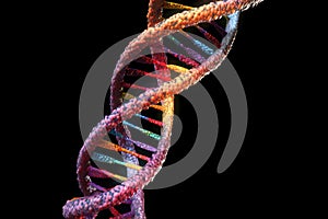 DNA strand. Helix molecular structure. Generative AI