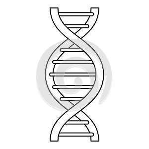DNA strand icon, outline style