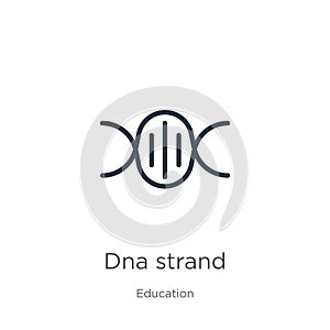 Dna strand icon vector. Trendy flat dna strand icon from education collection isolated on white background. Vector illustration