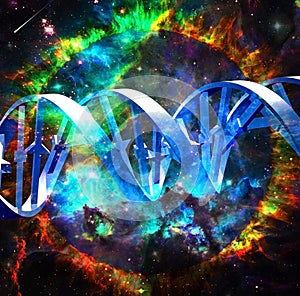 DNA strand in space