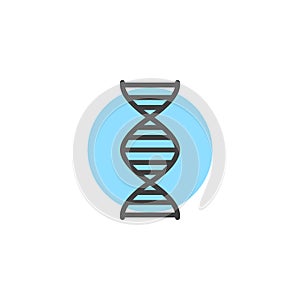 DNA strand structure filled outline icon