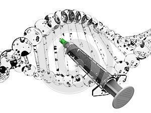 DNA strand - syringe