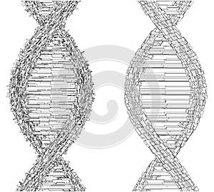 DNA String Futuristic Megalopolis Vector