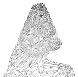DNA String Futuristic Megalopolis Vector photo