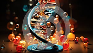 DNA structure in abstract background