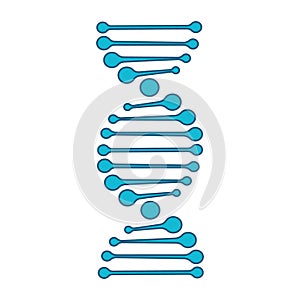 DNA structure icon in line and fill style.