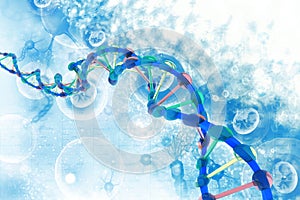 Dna structure on scientific background