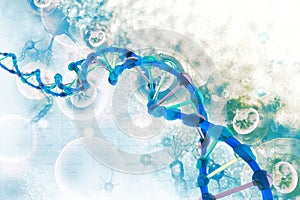 Dna structure on scientific background