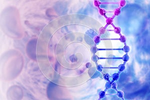 DNA structure on scientific background