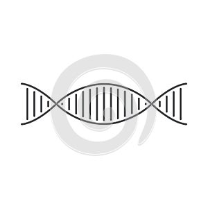 DNA structure vector icon isolated on white background