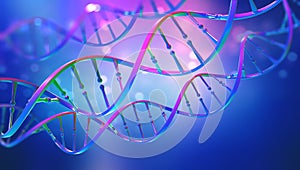 DNA. Study of gene structure of cell. DNA molecule structure