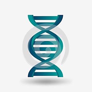 DNA symbol icon on white background