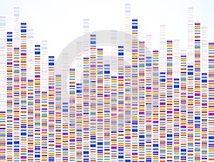Dna test infographic. Dna test, barcoding, genome map photo