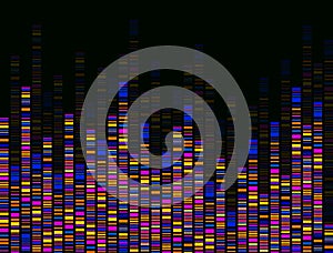 Dna test infographic. Dna test, barcoding, genome map photo