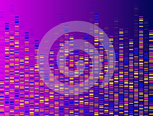 Dna test infographic. Dna test, barcoding, genome map photo