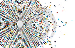 Dna test infographic. Genome sequence map, chromosome architecture and genetic sequencing chart abstract data vector