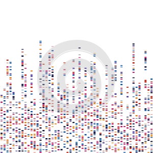 DNA test visualization. Vector science background.  Encoded genealogy sequence