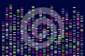 DNA Test White Background Genome Sequence Map Barcoding