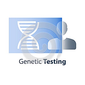 Genetic spiral, DNA testing, medical test, health care, genealogical analysis services, personalized medicine concept