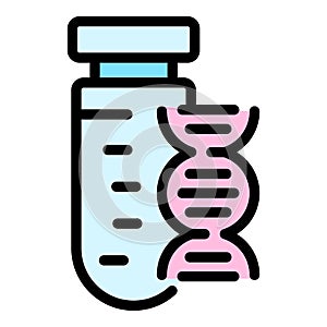 Dna testing icon vector flat
