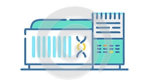 DNA Testing Machine, Genetic Research, vector design Generative AI
