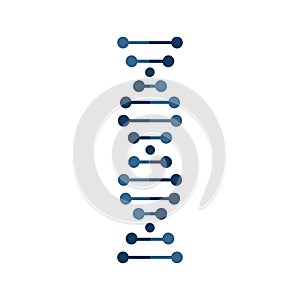 Dna vector icon isolated on white