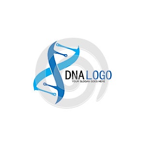 DNA vector logo design template.modern medical logotype.laboratory science icon symbol.colorful pharmacology sign-vector