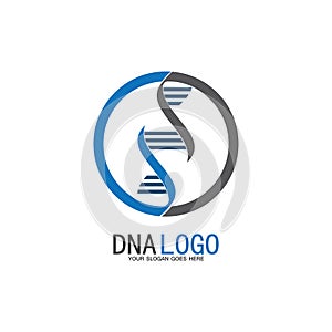 DNA vector logo design template.modern medical logotype.laboratory science icon symbol.colorful pharmacology sign-vector