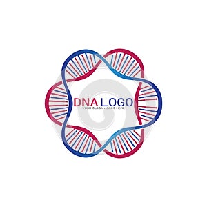 DNA vector logo design template.modern medical logotype.laboratory science icon symbol.colorful pharmacology sign-vector