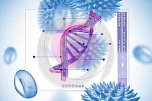 DNA and virus graphic design photo