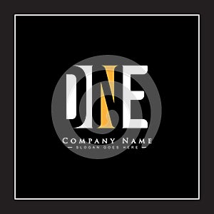 DNE Initial Letter Logo - Simple Monogram Logo