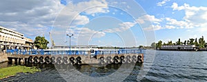 Dnieper harbor ships panorama photo