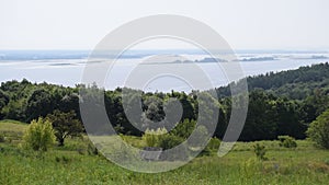 Dnieper river panorama in summer.