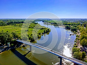 Dniester river. City center. Tiraspol, Transnistria