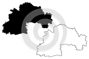 Dnipropetrovsk Oblast map vector