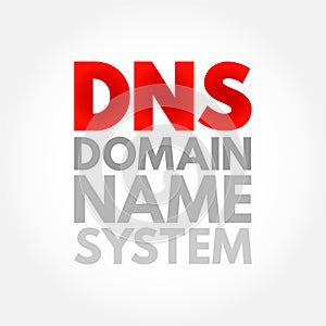 DNS Domain Name System - hierarchical naming system built on a distributed database for computers, services, or any resource