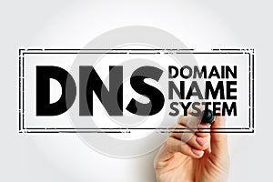 DNS Domain Name System - hierarchical naming system built on a distributed database for computers, services, or any resource