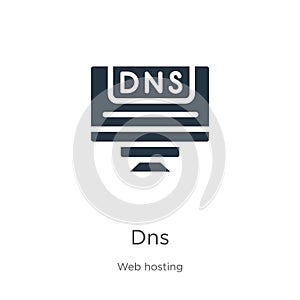 Dns icon vector. Trendy flat dns icon from web hosting collection isolated on white background. Vector illustration can be used
