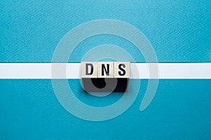 Dns word concept on cubes