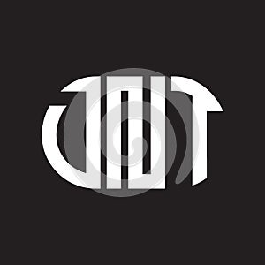 DNT letter logo design on black background. DNT creative initials letter logo concept. DNT letter design